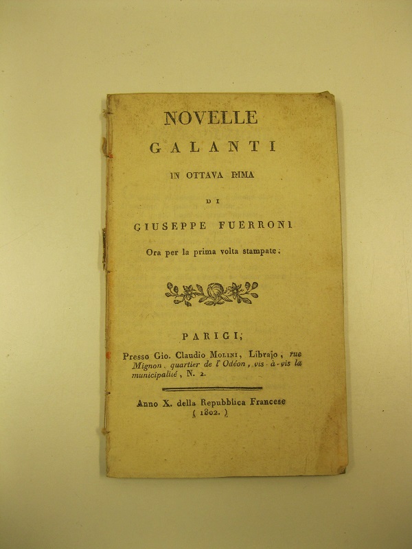 Novelle galanti in ottava rima ora per la prima volta stampate